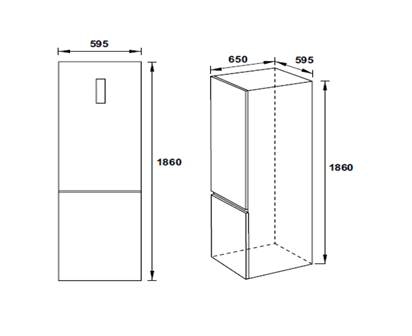 Tủ lạnh đơn Hafele ngăn đá dưới H-BF234 MSP 534.14.230