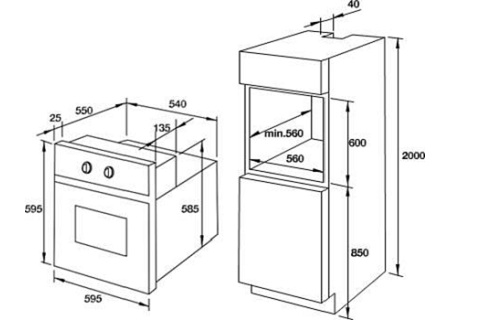 Lò nướng âm tủ Hafele HO-T60C MSP 535.02.721