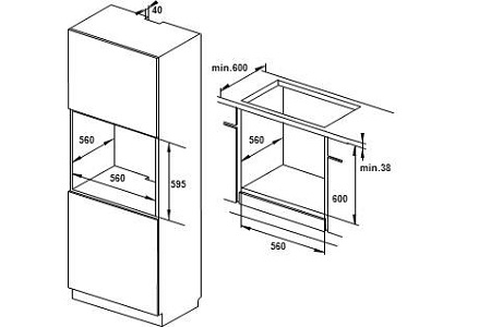 Lò nướng âm tủ Hafale HO-KT60J MSP 535.62.511