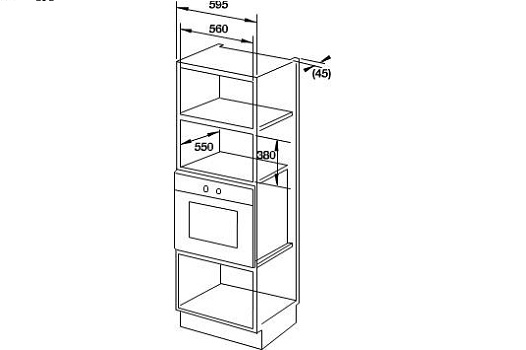 Lò vi sóng kết hợp nướng âm tủ Hafele 538.01.111