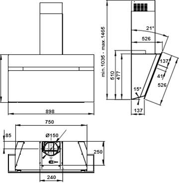 Máy hút mùi Hafele gắn tường WVG90B MSP 539.89.335