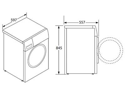 Máy giặt Hafele HW-F60A 9 kg MSP 539.96.140