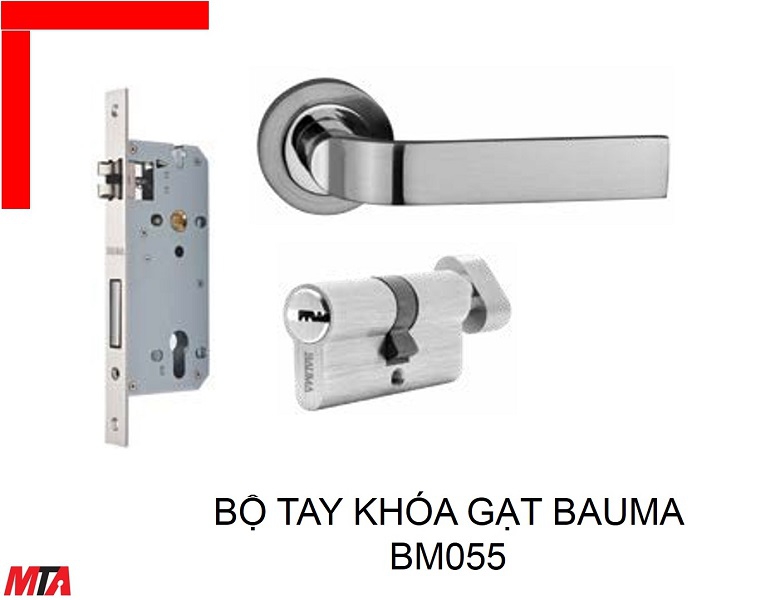 Bộ khóa cửa Bauma Hafele BM055 MSP 911.84.110 tay gạt phân thể