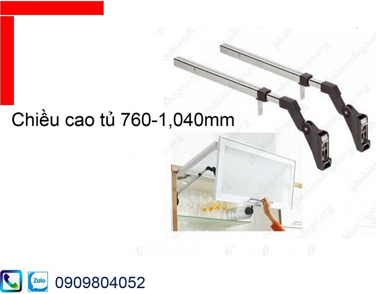 Bộ cánh tay nâng Blum Aventos HF 20F3900 chiều cao tủ 760-1040mm