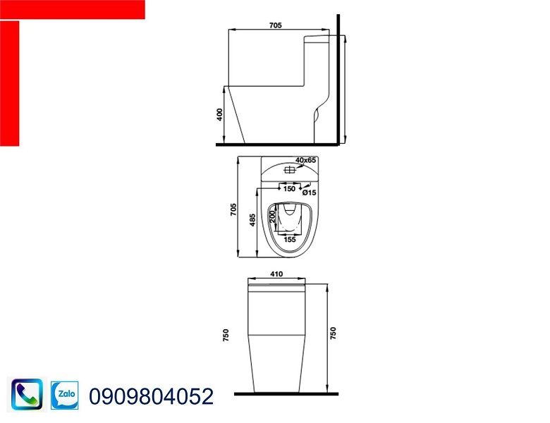 Bồn cầu một khối Iconic Hafele 588.79.402