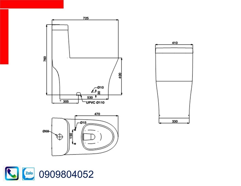 Bồn cầu một khối Sapporo Hafele 588.79.412