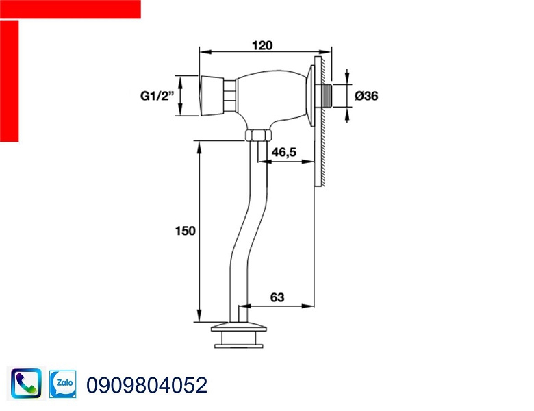 Nút xả bồn tiểu nam Hafele 588.79.980