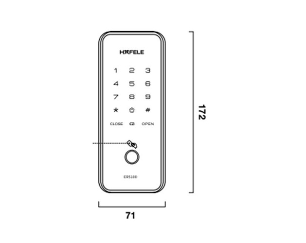 Khóa vân tay Hafele ER5100 MSP 912.20.224