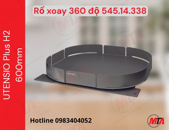 Mâm xoay Hafele UTENSIO Plus H2 545.14.338 - Phụ kiện tủ dưới xoay 360° cho tủ rộng 600mm