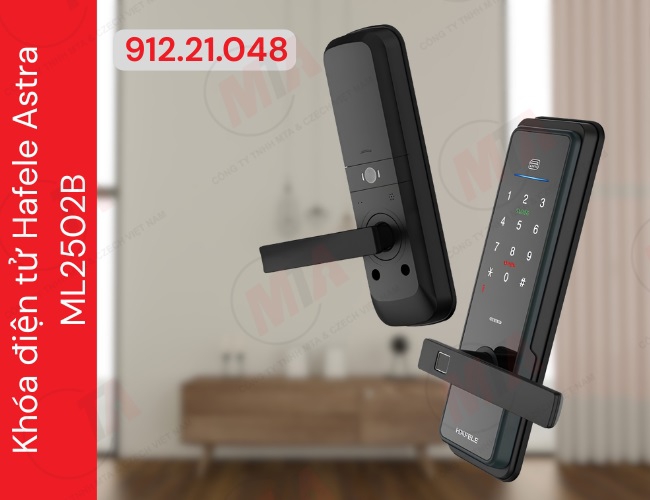 Khóa điện tử Hafele Astra ML2502B MSP 912.21.048 - Khóa thông minh kết nối App dành cho cửa gỗ mở xoay
