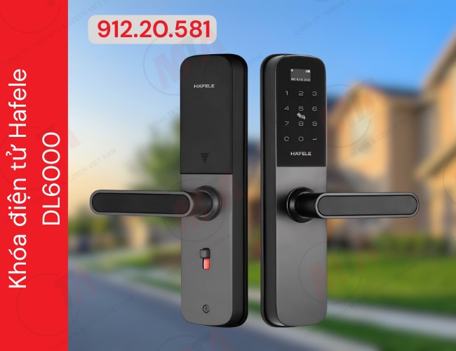 Khóa điện tử Hafele DL6000 MSP 912.20.581 - Khóa thông minh kết nối App dành cho cửa gỗ mở xoay