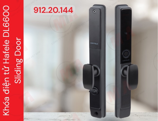 Khóa điện tử Hafele DL6600 Sliding Door MSP 912.20.144 - Khóa thông minh kết nối App dành cho cửa trượt và cửa khung nhôm hẹp
