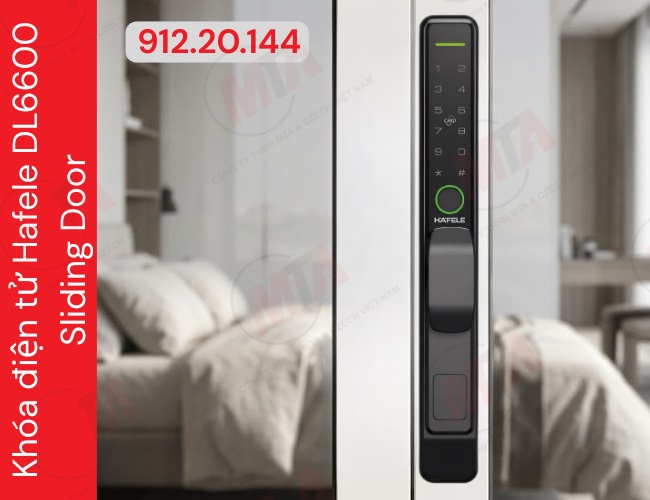 Khóa điện tử Hafele DL6600 Sliding Door MSP 912.20.144 - Khóa thông minh kết nối App dành cho cửa trượt và cửa khung nhôm hẹp