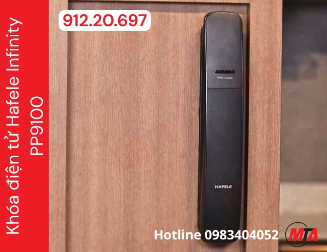 Khóa điện tử Hafele Infinity PP9100 MSP 912.20.697 - Giải pháp kiểm soát ra vào thông minh với Face ID và App
