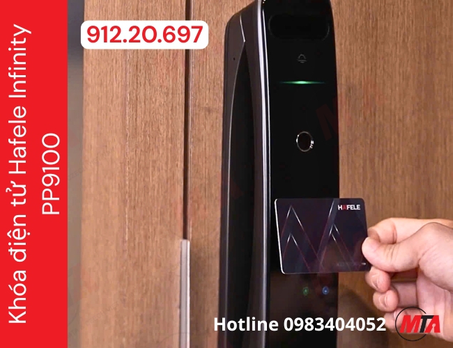Khóa điện tử Hafele Infinity PP9100 MSP 912.20.697 - Giải pháp kiểm soát ra vào thông minh với Face ID và App