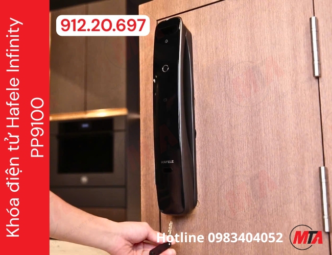 Khóa điện tử Hafele Infinity PP9100 MSP 912.20.697 - Giải pháp kiểm soát ra vào thông minh với Face ID và App