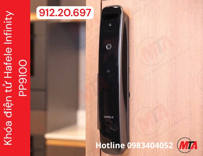 Khóa điện tử Hafele Infinity PP9100 MSP 912.20.697 - Giải pháp kiểm soát ra vào thông minh với Face ID và App