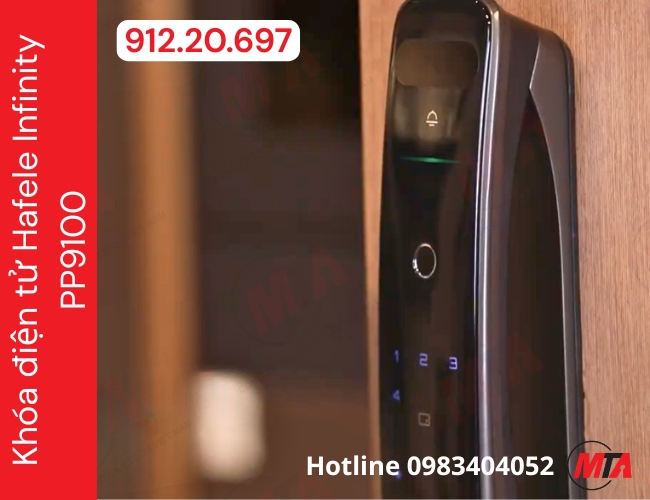 Khóa điện tử Hafele Infinity PP9100 MSP 912.20.697 - Giải pháp kiểm soát ra vào thông minh với Face ID và App