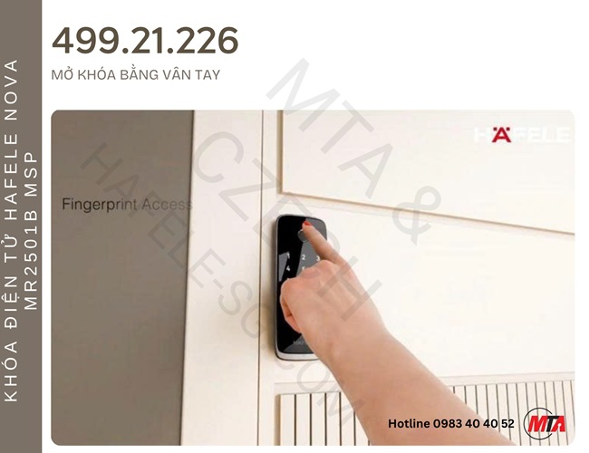 Khóa điện tử Hafele Nova MR2501B MSP 499.21.226 – Khóa thông minh kết nối App dành cho cửa gỗ mở xoay và cửa trượt