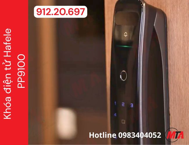 Khóa điện tử Hafele PP9100 MSP 912.20.697 - Giải pháp kiểm soát ra vào thông minh với Face ID và App