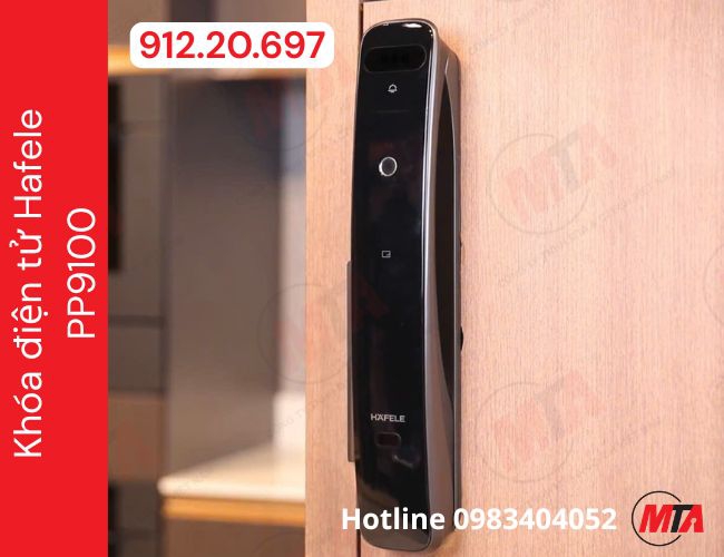 Khóa điện tử Hafele PP9100 MSP 912.20.697 - Giải pháp kiểm soát ra vào thông minh với Face ID và App