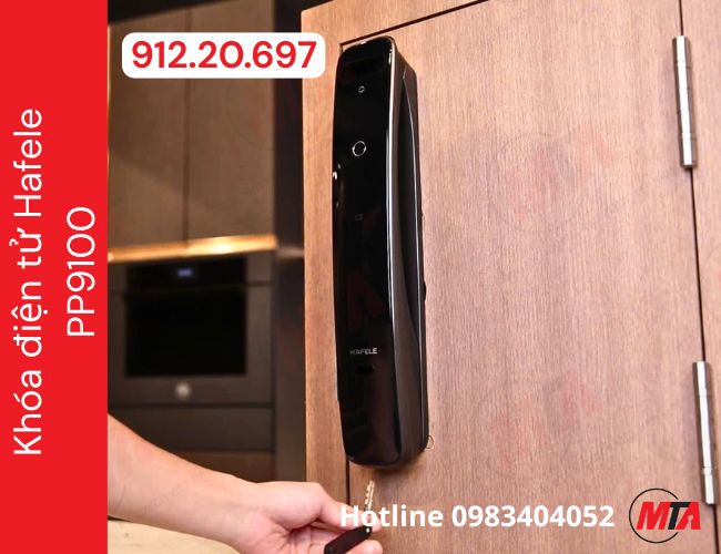 Khóa điện tử Hafele PP9100 MSP 912.20.697 - Giải pháp kiểm soát ra vào thông minh với Face ID và App