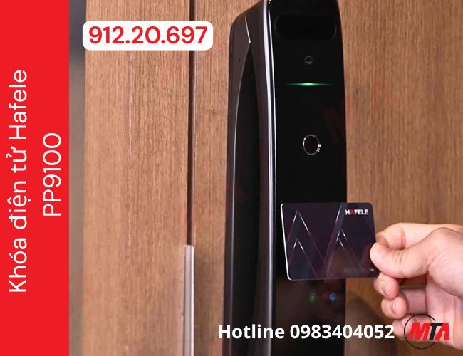 Khóa điện tử Hafele PP9100 MSP 912.20.697 - Giải pháp kiểm soát ra vào thông minh với Face ID và App