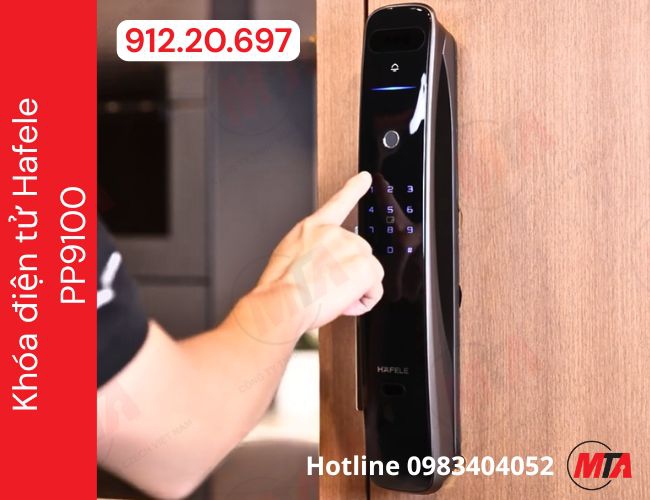 Khóa điện tử Hafele PP9100 MSP 912.20.697 - Giải pháp kiểm soát ra vào thông minh với Face ID và App