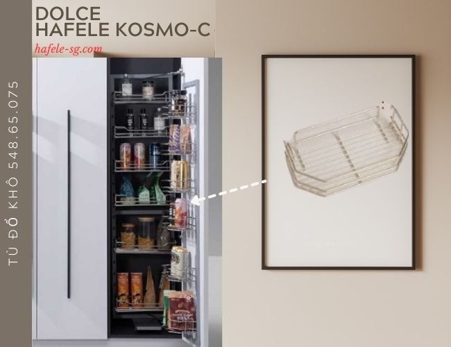 Tủ Đồ Khô Hafele Kosmo-C Dolce 548.65.075 – 12 Rổ Inox 304 tủ rộng 650mm