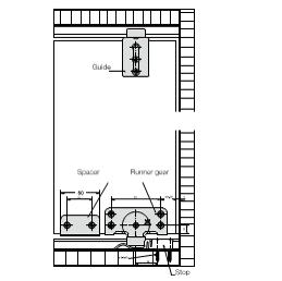 Bộ phụ kiện cửa trượt tủ áo Hafele 494.00.110 classic 40 IF AA