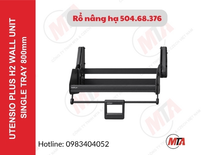 Rổ nâng hạ Hafele Utensio Plus H2 504.68.376 - Kệ nâng hạ 1 tầng cho tủ treo 800mm
