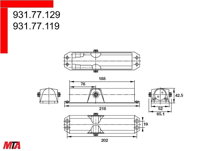 Thiệt bị đóng cửa tự động hafele 931.77.129 cửa rộng 1100mm năng 80 kg không giữ cửa