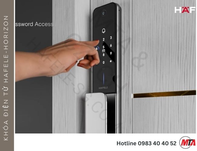 Khóa cửa điện tử Hafele Horizon PP2501W 499.21.224 | Camera màn hình quan sát 4 inch