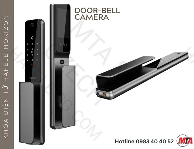 Khóa cửa điện tử Hafele Horizon PP2501W 499.21.224 | Camera màn hình quan sát 4 inch