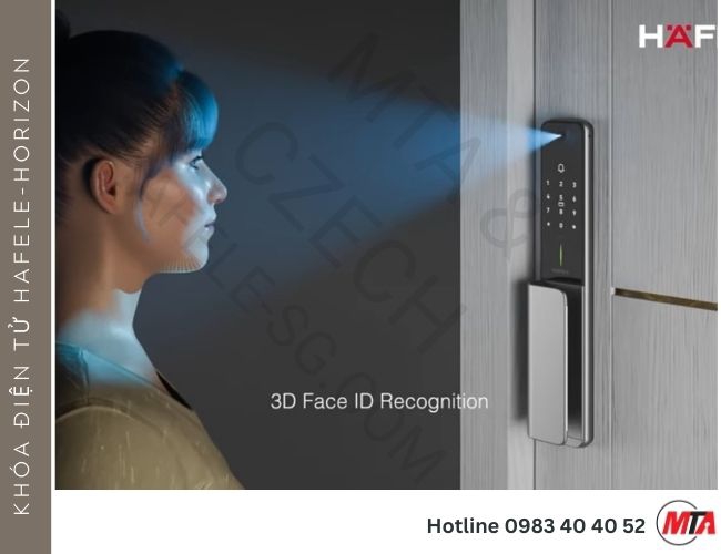 Khóa cửa điện tử Hafele Horizon PP2501W 499.21.224 | Camera màn hình quan sát 4 inch