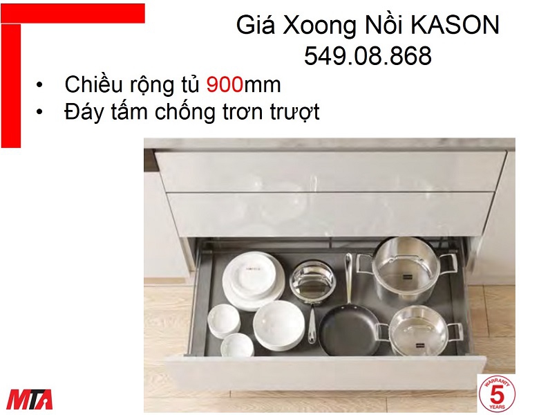 Giá để xoong nồi Kosmo Hafele MSP 549.08.868 KASON tủ rộng 900mm
