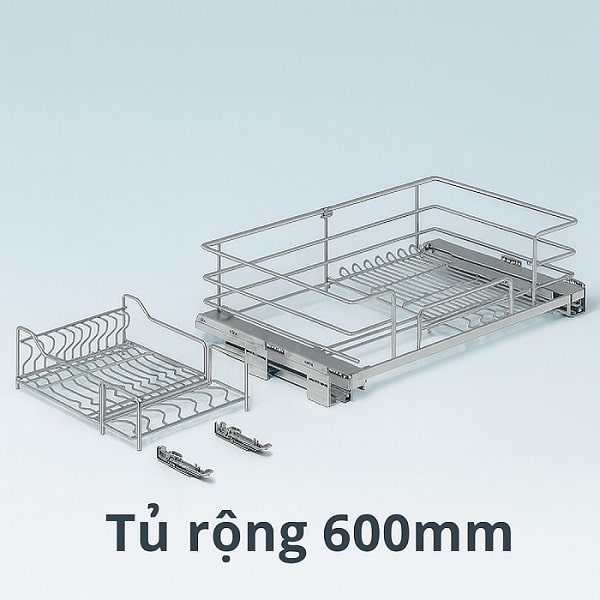 Giá để bát đĩa Hafele Kosmo-P 549.04.044 dòng Kason flex nan oval tủ rộng 600mm