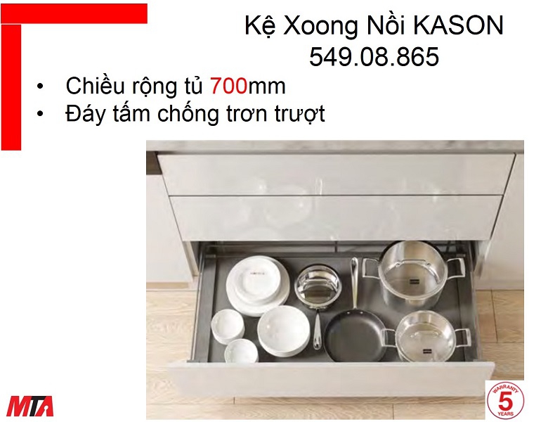 Kệ để xoong nồi Kosmo Hafele MSP 549.08.865 KASON tủ rộng 700mm