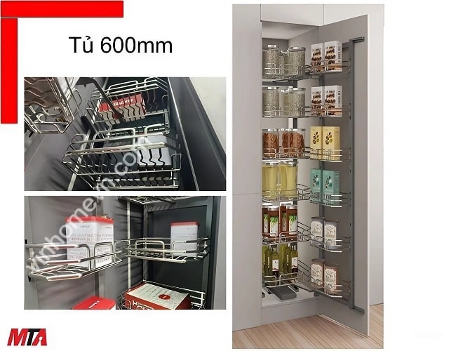Tủ đồ kho Hafele Kosmo-P 6 tầng 595.71.073 inox 304 nan ovan tủ rộng 600mm