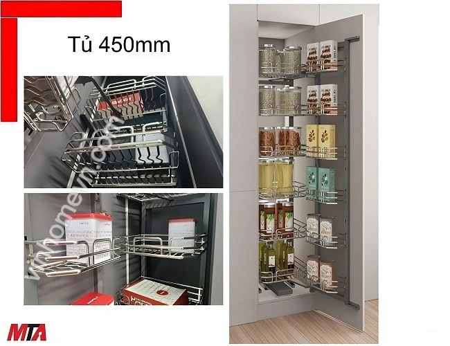 Tủ đồ kho Hafele Kosmo-P inox304 6 tầng 595.71.043 nan ovan tủ rộng 450mm