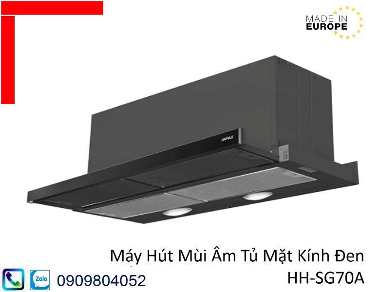 Máy hút mùi âm tủ hafele HH-SG70A MSP 533.89.021 mặt kính đen chiều rộng 70cm